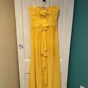 Gorgeous yellow floor length Prom Queen gown!